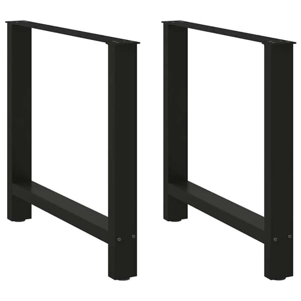 Soffbordsben svart 2 st 80x(72-73) cm stål