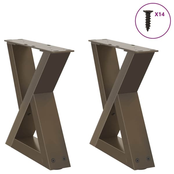 Soffbordsben 2 st naturligt stål 40x(30-31,3) cm stål
