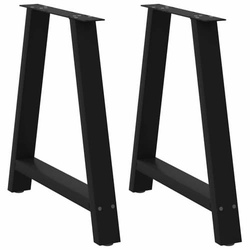 Soffbordsben A-formade 2 st svart 70x(72-73) cm stål
