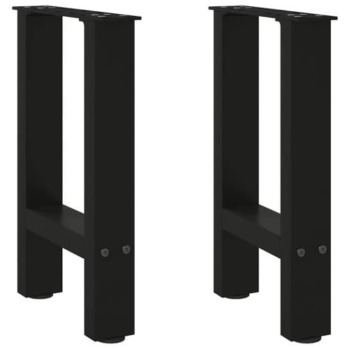 Soffbordsben svart 2 st 38x(42-43) cm stål