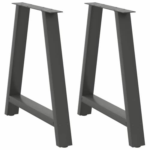 Matbordsben A-formade 2 st antracit 80x(72-73) cm stål