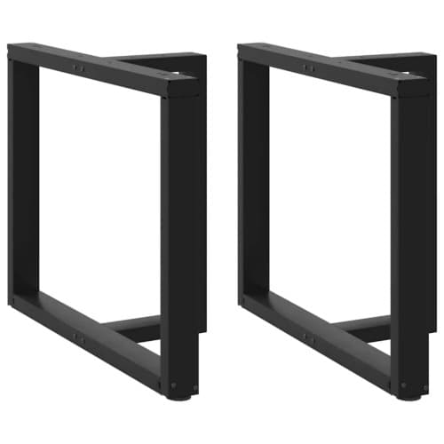 Matbordsben T-formade 2 st svarta 90x35x(72-73) cm stål
