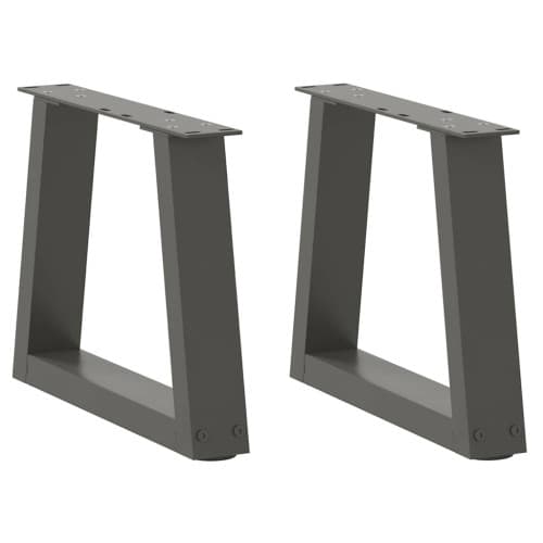 Matbordsben V-formade 2 st antracit 30x(30-31,3) cm stål