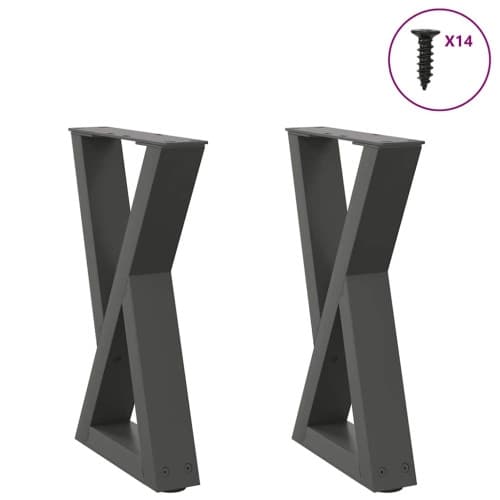 Soffbordsben 2 st antracit 28x(42-43,3) cm stål