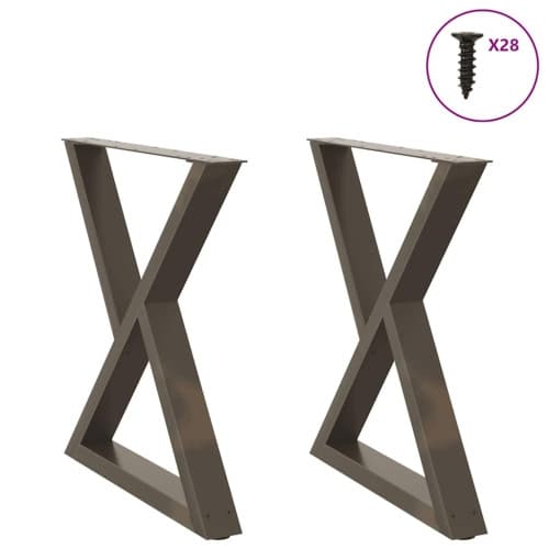 Matbordsben 2 st naturligt stål 70x(72-73,3) cm stål