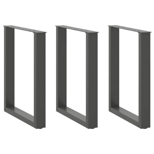 Soffbordsben U-formade 3 st antracit 70x(72-73) cm stål