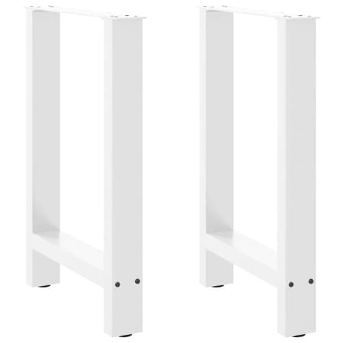 Matbordsben vita 2 st 60x(72-73) cm stål