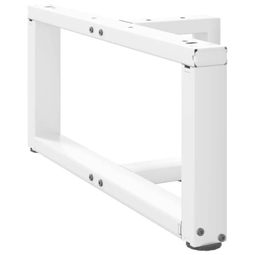 Soffbordsben T-formade 2 st vit 60x25x(30-31) cm stål