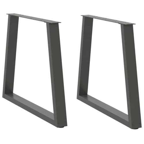 Matbordsben V-formade 2 st antracit 80x(72-73,3) cm stål