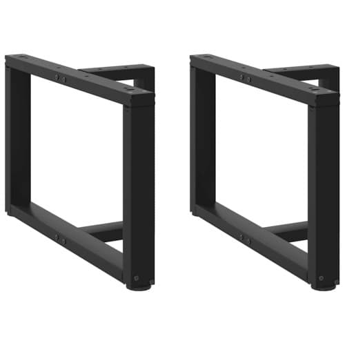 Soffbordsben T-formade 2 st svart 70x25x(42-43) cm stål