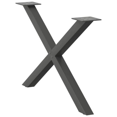 Soffbordsben X-formade 2 st antracit 70x(42-43) cm stål