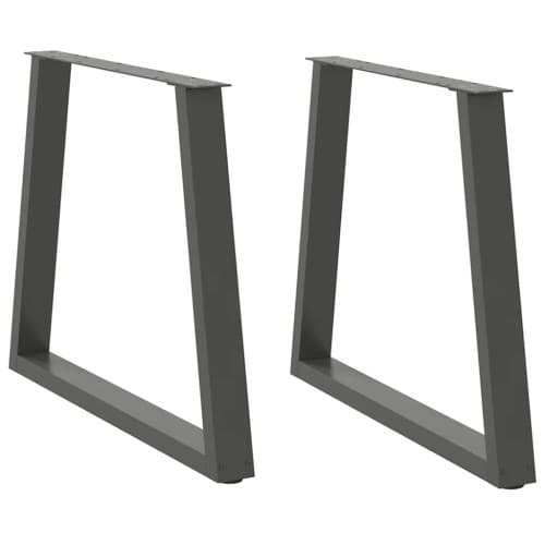 Matbordsben V-formade 2 st antracit 70x(72-73,3) cm stål