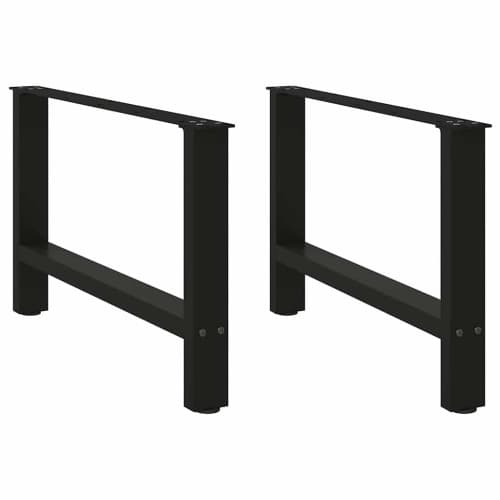Soffbordsben svart 2 st 70x(42-43) cm stål
