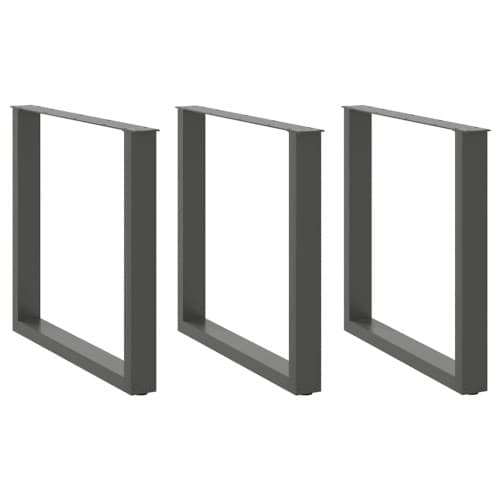 Soffbordsben U-formade 3 st antracit 80x(72-73) cm stål
