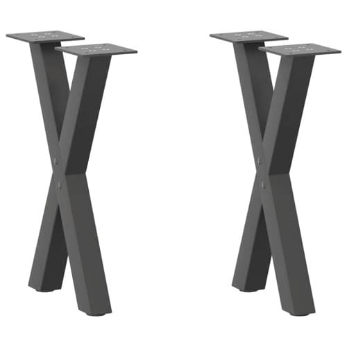 Soffbordsben X-formade 2 st antracit 28x(42-43) cm stål