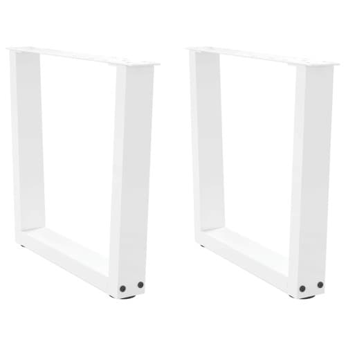 Soffbordsben V-formade 2 st vita 50x(42-43,3) cm stål