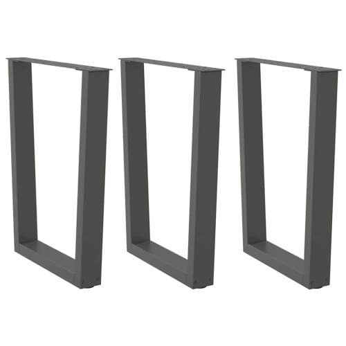 Matbordsben V-formade 3 st antracit 70x(72-73,3) cm stål