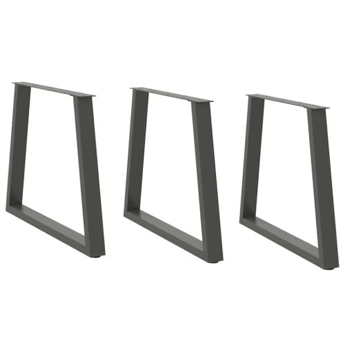 Matbordsben V-formade 3 st antracit 80x(72-73,3) cm stål