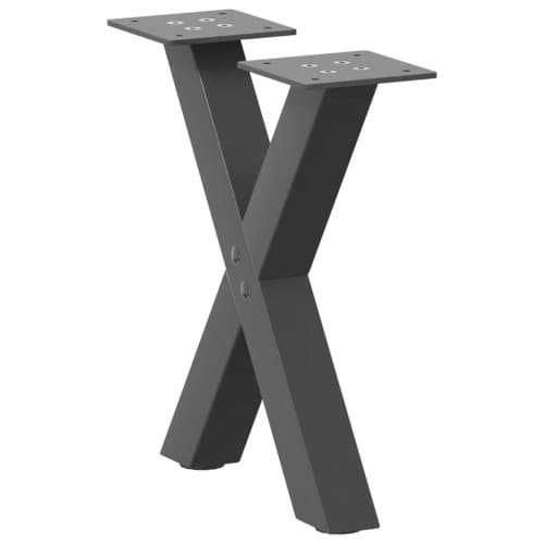 Soffbordsben X-formade 2 st antracit 37x(30-31) cm stål