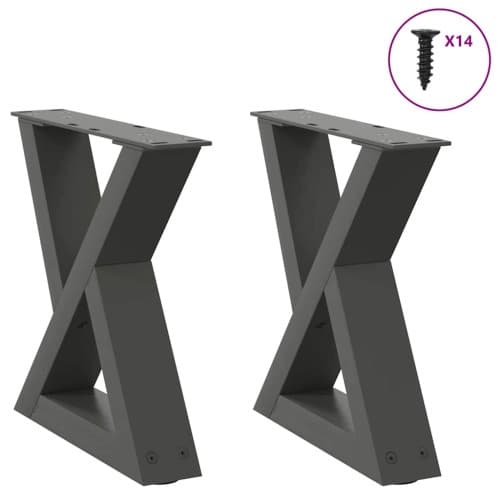 Soffbordsben 2 st antracit 30x(30-31,3) cm stål