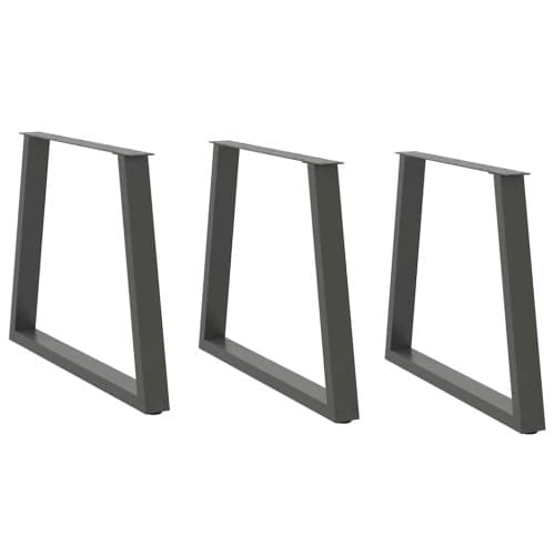 Matbordsben V-formade 3 st antracit 70x(72-73,3) cm stål