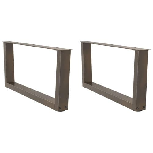 Matbordsben V-formade 2 st naturstål 70x(30-31,3) cm stål