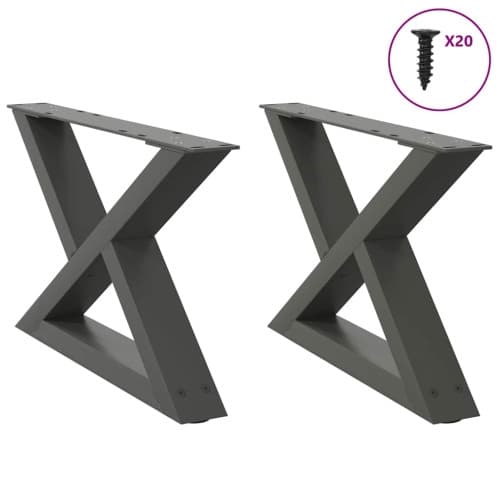 Soffbordsben 2 st antracit 50x(30-31,3) cm stål