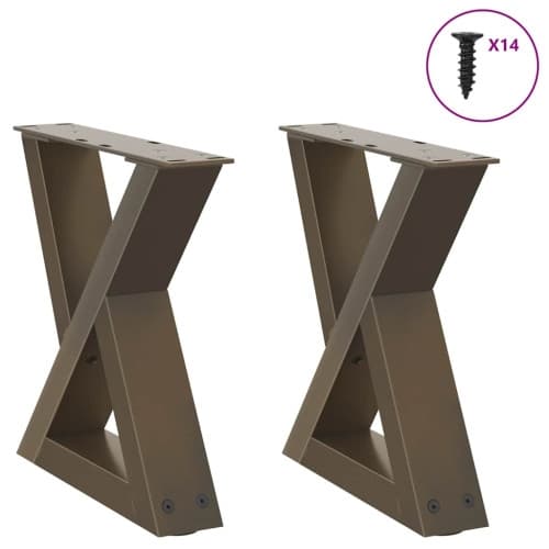 Soffbordsben 2 st naturligt stål 30x(30-31,3) cm stål