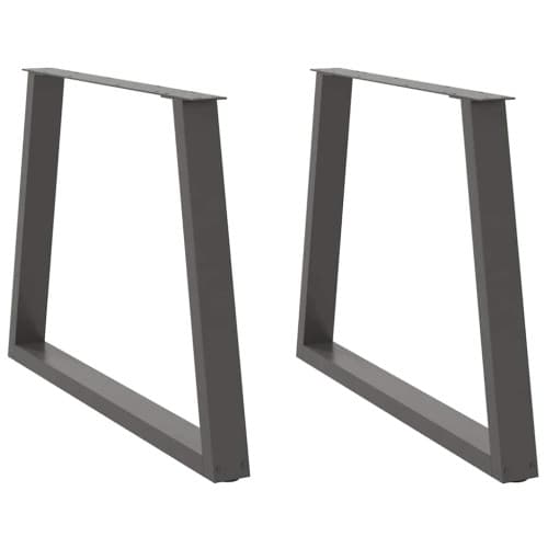 Matbordsben V-formade 2 st antracit 100x(72-73,3) cm stål