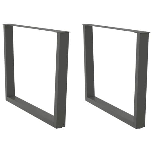 Matbordsben V-formade 2 st antracit 100x(72-73,3) cm stål