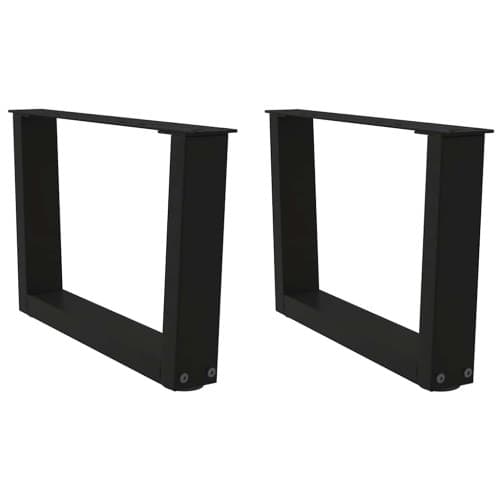 Soffbordsben V-formade 2 st svarta 50x(30-31,3) cm stål