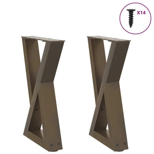 Soffbordsben 2 st naturligt stål 28x(42-43,3) cm stål