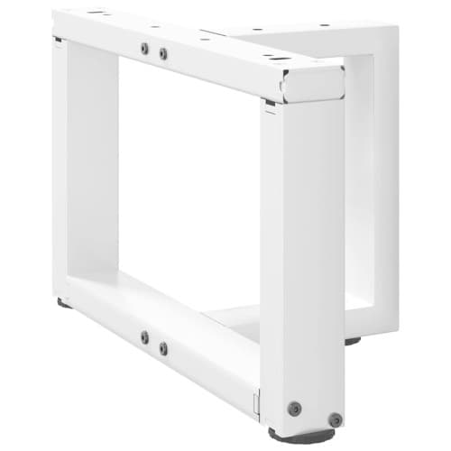 Soffbordsben T-formade 2 st vit 50x25x(30-31) cm stål