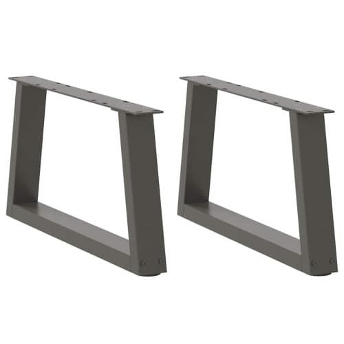 Matbordsben V-formade 2 st antracit 70x(30-31,3) cm stål