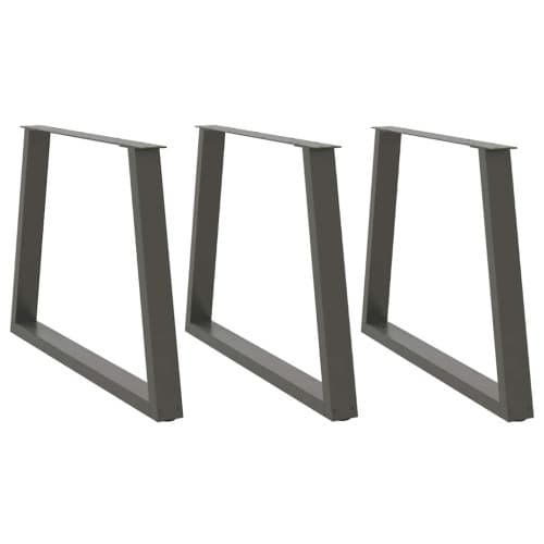 Matbordsben V-formade 3 st antracit 90x(72-73,3) cm stål