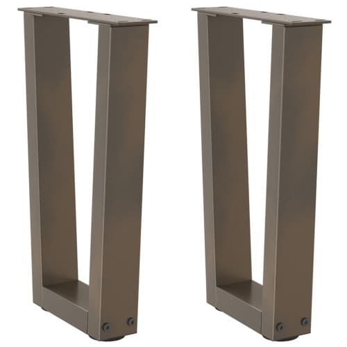 Soffbordsben V-formade 2 st naturstål 38x(42-43,3) cm stål
