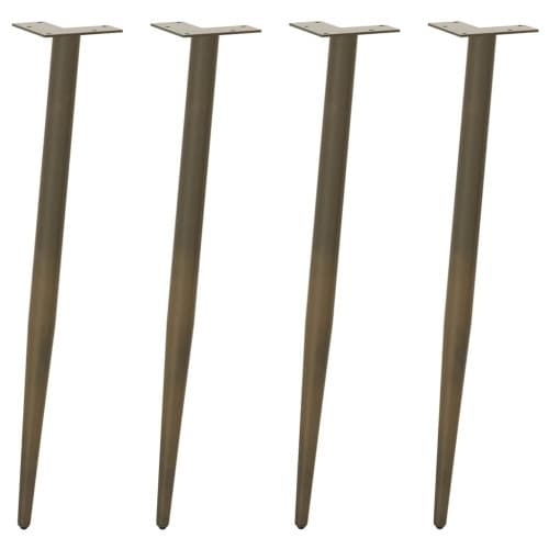 Soffbordsben konisk form 4 st naturstål 72-73 cm stål