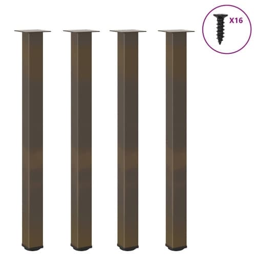 Soffbordsben 4 st naturstål 110-112 cm stål