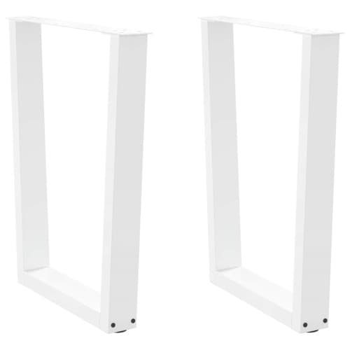 Matbordsben V-formade 2 st vit 60x(72-73,3) cm stål