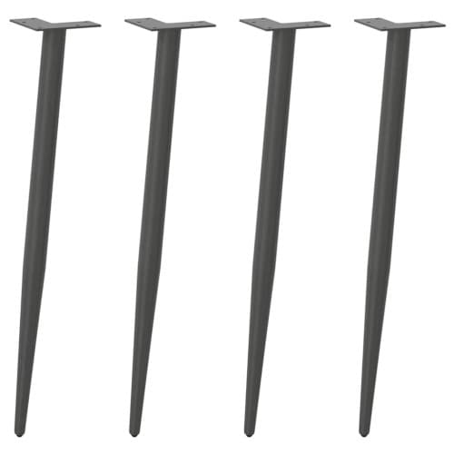 Soffbordsben konisk form 4 st antracit 72-73 cm stål