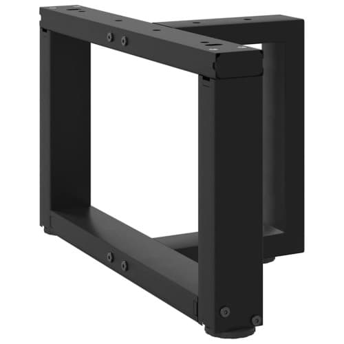 Soffbordsben T-formade 2 st svart 50x25x(30-31) cm stål