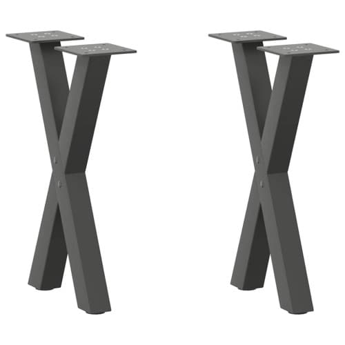 Soffbordsben X-formade 2 st antracit 38x(42-43) cm stål