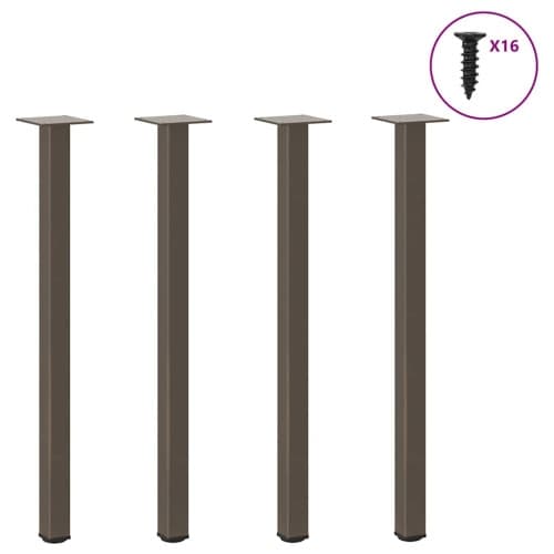 Soffbordsben 4 st naturstål 72-74 cm stål