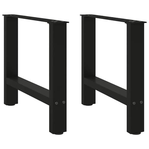 Soffbordsben svart 2 st 60x(42-43) cm stål