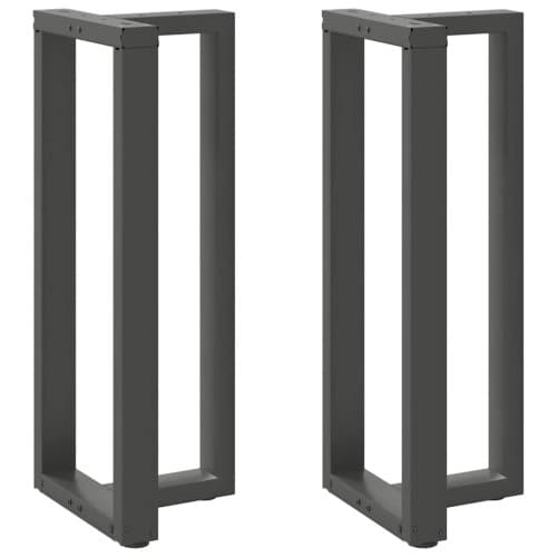 Barbordsben T-formade 2 st antracit 50x35x(100-101) cm stål
