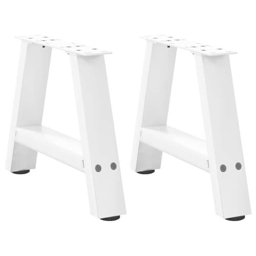 Soffbordsben A-formade 2 st vit 30x(30-31) cm stål