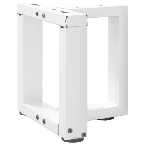 Soffbordsben T-formade 2 st vit 30x25x(30-31) cm stål