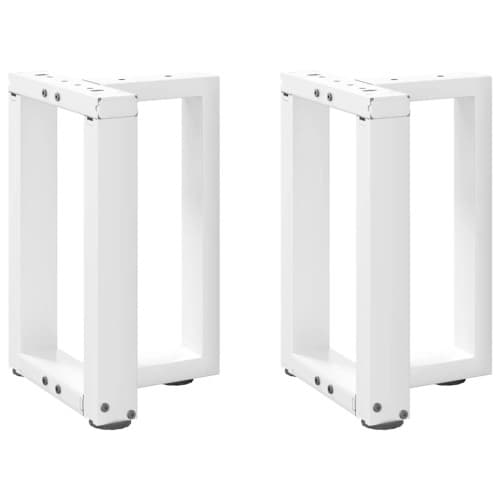 Soffbordsben T-formade 2 st vit 28x25x(42-43) cm stål