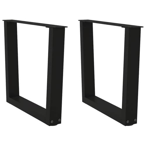 Soffbordsben V-formade 2 st svarta 60x(42-43,3) cm stål