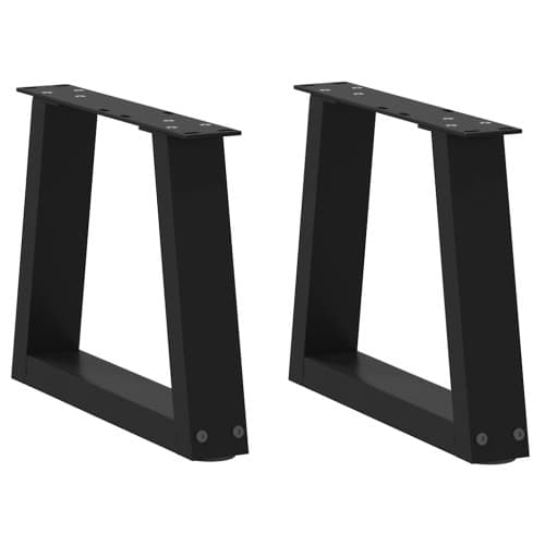 Matbordsben V-formade 2 st svart 40x(30-31,3) cm stål